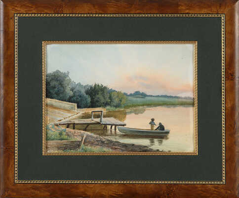 Бенуа Альберт Николаевич. Пейзаж с рыбаками